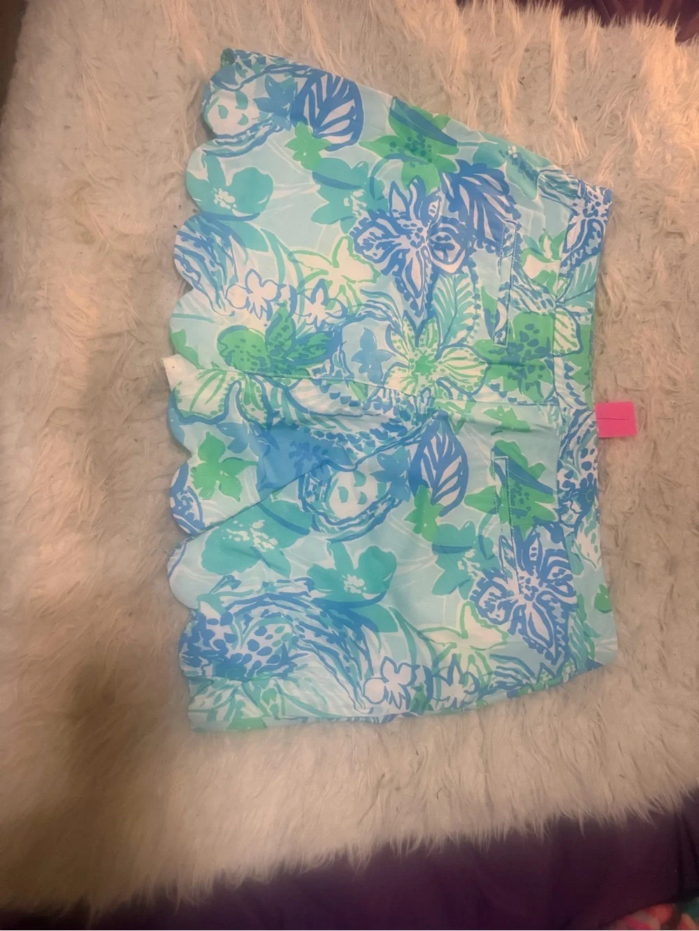 Lilly Pulitzer Aqua, Seafoam & Blue Floral Skort and shirt Set